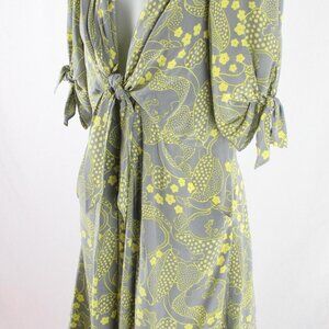 Yoana Baraschi Gray and Yellow Dress
